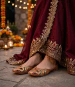 Tilla khussa online Pakistan flat sole with embroidery work